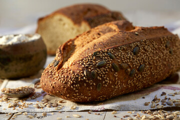 Close-up of artesian bread