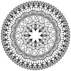 Leaf Flower Petal Coloring Mandala Art Simple Graphic Shape Vector Floral Oriental Outline Vintage Decorative Elements Pattern Illustration Islam Arabic Indian Turkish Mystic Religion Morals Lotus

