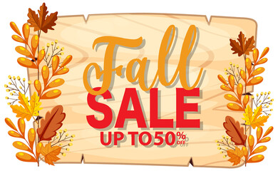 Fall sale banner template