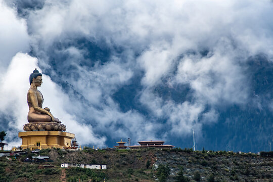 Statue of tallest sitting Lord Buddha in Bhutan