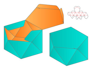 Box packaging die cut template design. 3d mock-up