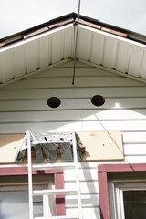 production of external ventilation of a frame house © enskanto