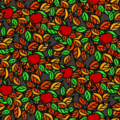 seamless pattern with leaves