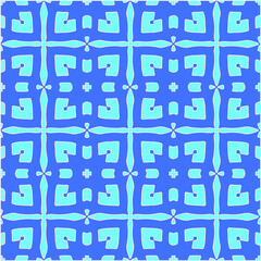 Geometric vector pattern with azure and blue color. simple ornament for wallpapers and backgrounds.