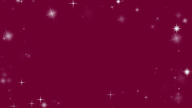 red background with stars frame border