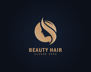 Beauty logo creative salon business beauty hair women emblem design concept