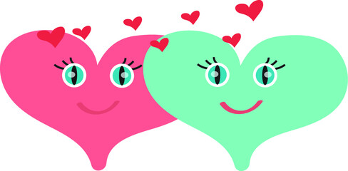 Heart icon cartoon illustration