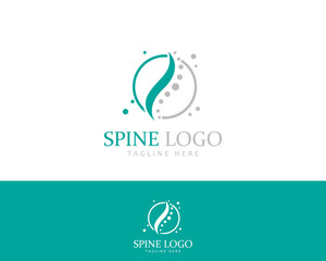 spine logo creative solution health care medical clinic design concept