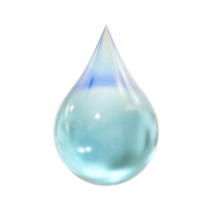Water drop isolated on white background 3d rendering