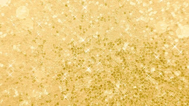 Golden glimmered glitter seamless loop motion background