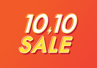 Shopping Day 10.10 poster. Shopping Day 10.10 Biggest Sale of the Year Vector Template Design Illustration.