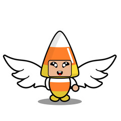 halloween candy mascot costume illustration cartoon character winged angel