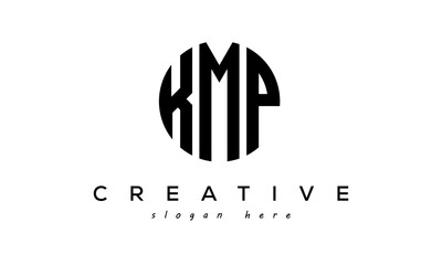 Letter KMP creative circle logo design vector	 - obrazy, fototapety, plakaty