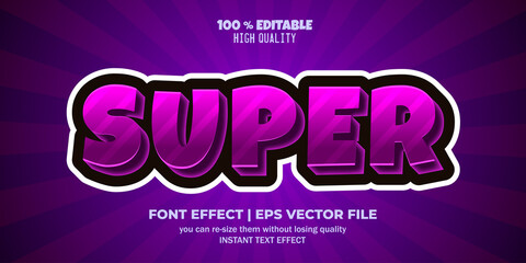 Super text effect editable text style