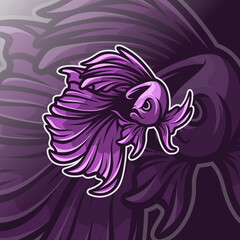 betta fish vector logo template