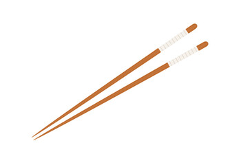 Chopsticks vector. chopsticks white background. wallpaper. free space for text. copy space.