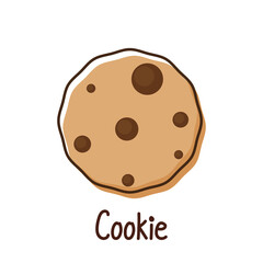 Cookie logo design. Cookie vector on white background.