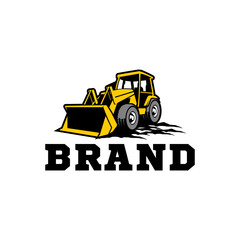 bulldozer logo template