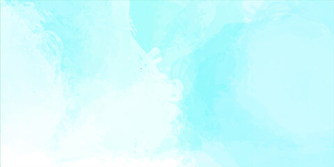 Blue abstract clouds background in watercolor style