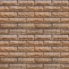 Brown brick wall. Seamless texture