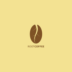 coffee bean and root logo