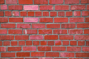 Obraz premium Red brick wall texture background material of industry construction.