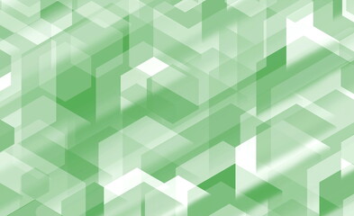 Green geometric shapes  on a white background
