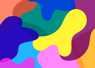 Abstract soft gradient blue,green and yellow liquid shape 