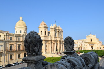 Obraz premium Cattedrale di Noto dall'alto