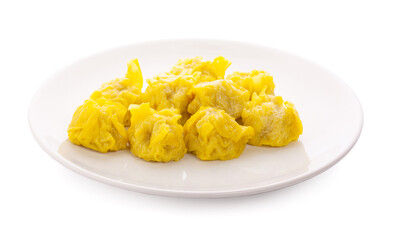 Shrimp Chinese Steamed Dumpling isolated on white background