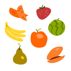 Collection of fruit and berries icons
