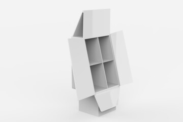 Display stand, retail display stand for product , display stands isolated on white background. 3d illustration