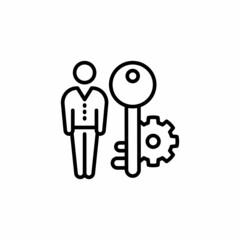 Key Person icon in vector. Logotype
