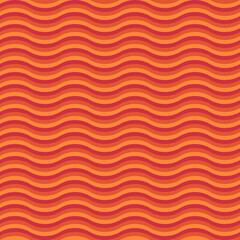 Wavy lines ornament. Seamless pattern. Jagged stripes motif. Waves ornate. Curves image. Linear background. Geometrical digital paper, textile print, web design, striped illustration. Vector art.