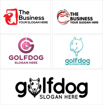 Animal sport dog and fish icon logo design