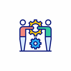 Teamwork Collaboration icon in vector. Logotype