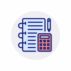 Accounting icon in vector. Logotype