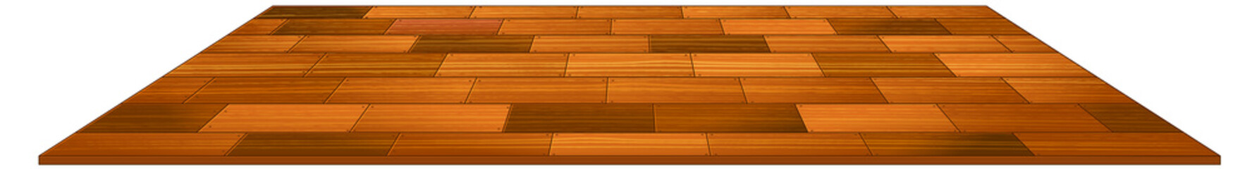 Wooden floor tiles isolated on white background
