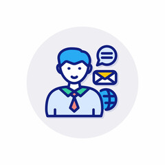 Consulting Manager icon in vector. Logotype