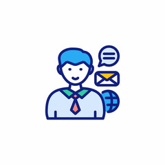 Consulting Manager icon in vector. Logotype