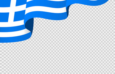 Waving flag of Greece isolated  on png or transparent  background,Symbol  Greece ,template for banner,card,advertising ,promote, vector illustration top gold medal sport winner country