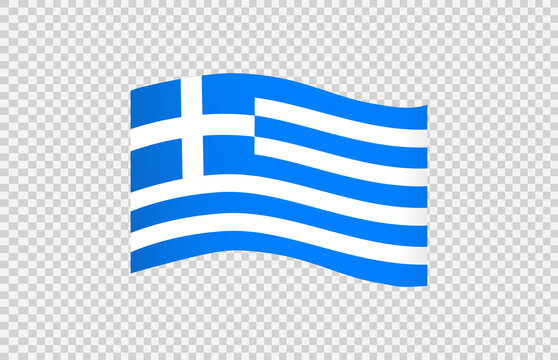 Waving flag of Greece isolated  on png or transparent  background,Symbol  Greece ,template for banner,card,advertising ,promote, vector illustration top gold medal sport winner country