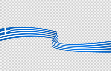 Waving flag of Greece isolated  on png or transparent  background,Symbol  Greece ,template for banner,card,advertising ,promote, vector illustration top gold medal sport winner country