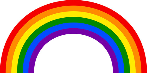 Rainbow Flag Colors of LGBT Symbol. Pride LGBTQ+ Concept for Print and WEB. Vector Illustration.