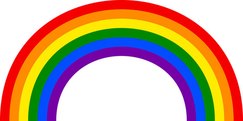 Obraz premium Rainbow Flag Colors of LGBT Symbol. Pride LGBTQ+ Concept for Print and WEB. Vector Illustration.