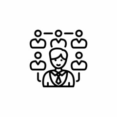 Networking And Cooperation icon in vector. Logotype