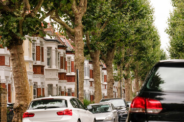 London- Row of typical terraced residential houses in south west London