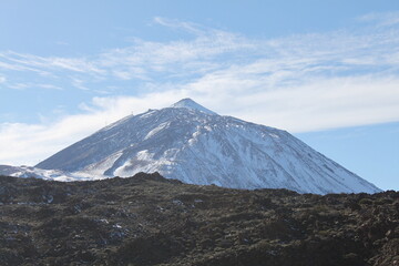 el Teide, tenerife with snow