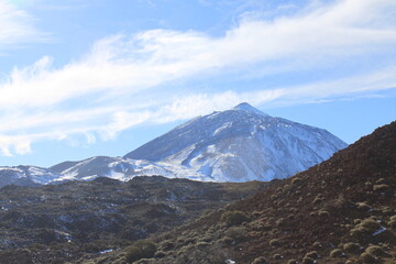 Fototapeta premium el Teide, tenerife with snow