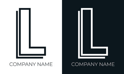 Initial letter l logo vector design template. Creative modern trendy l typography and black colors. - obrazy, fototapety, plakaty